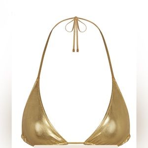 NWOT SKIMS METALLIC SWIM SKIMPY TRIANGLE TOP